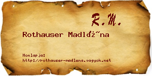 Rothauser Madléna névjegykártya
